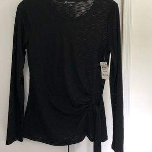 Lightweight black shirt with tie